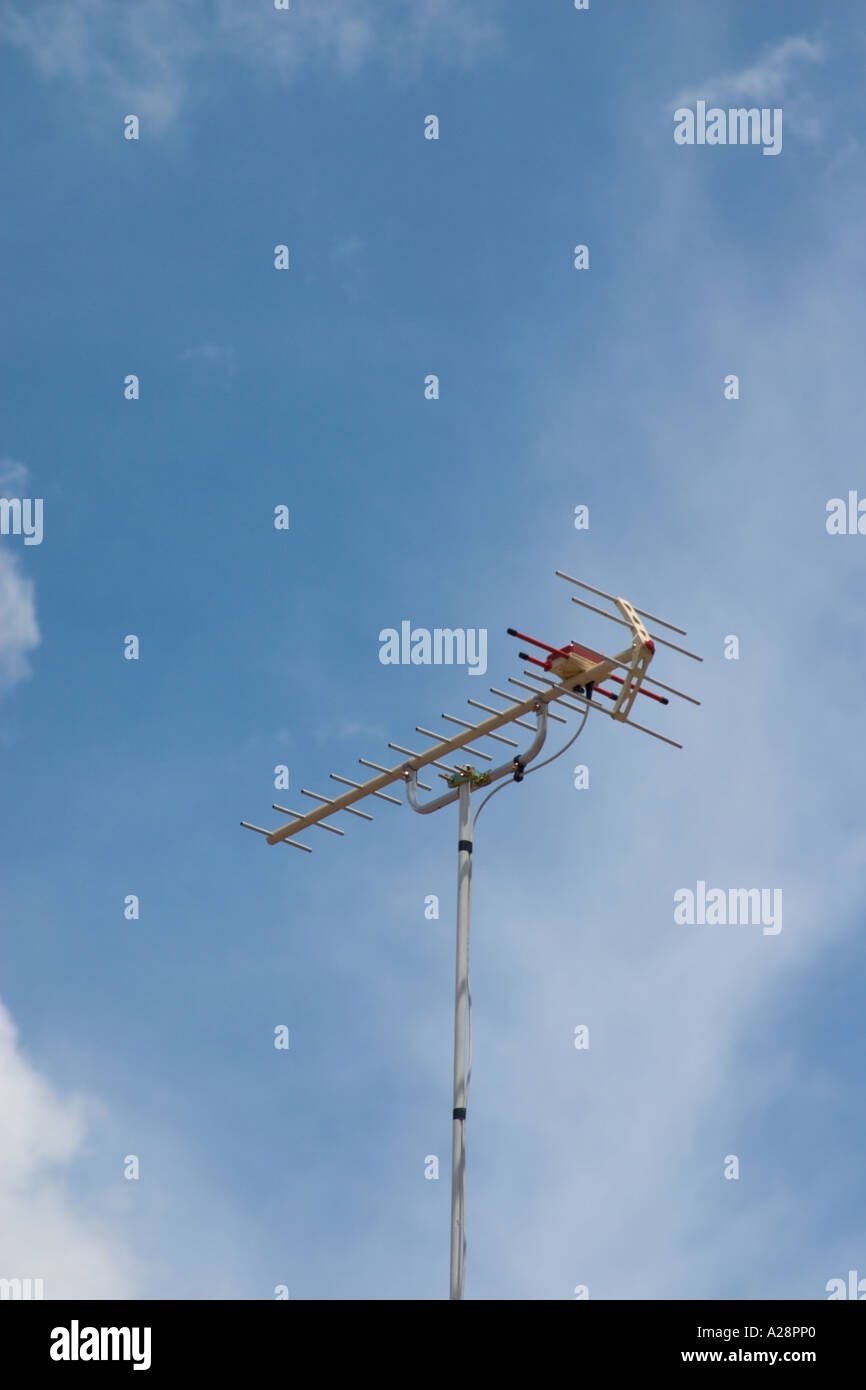 uhf yagi antenna used for television reception Stock Photo Alamy