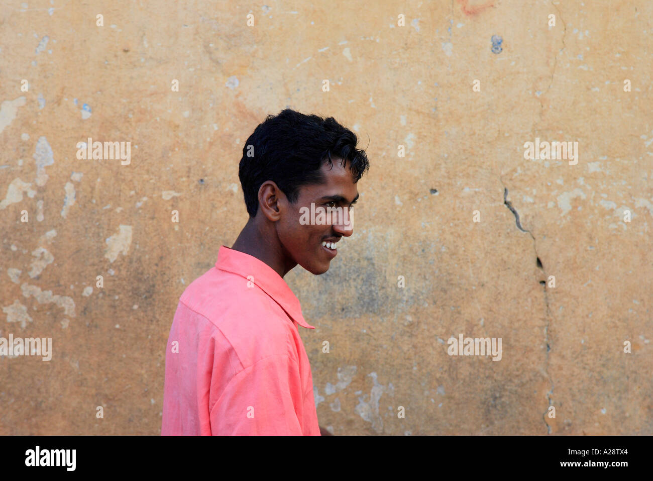 Portrait Of  Man On Street Mapusa City Goa India Stock Photo