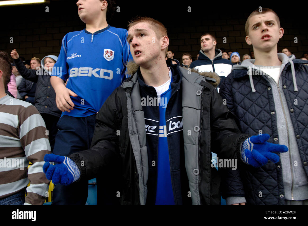 Millwall FC Fan pleading with the ref Stock Photo - Alamy