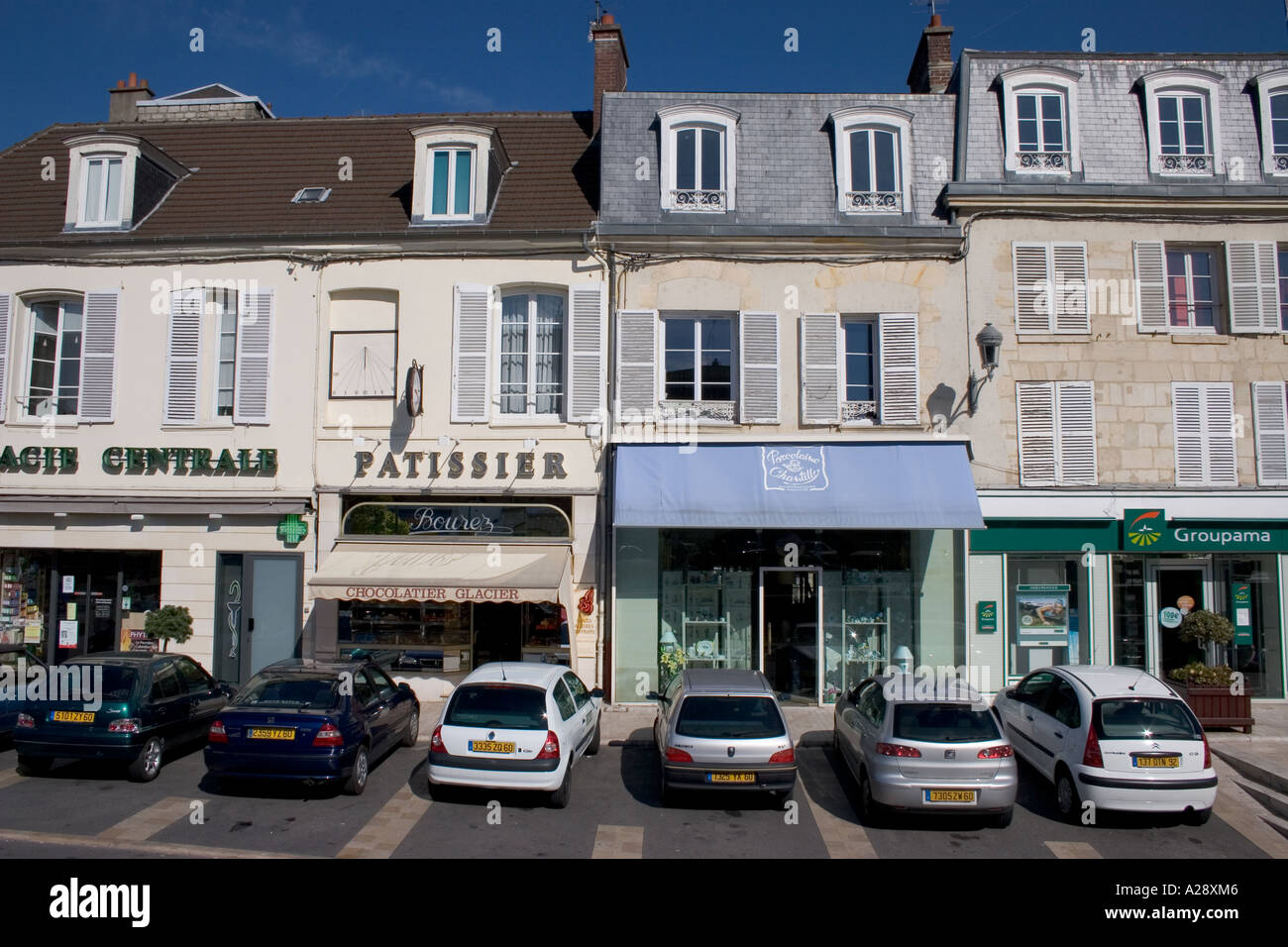 Shops Place Omer Vallon Chantilly Oise France Stock Photo - Alamy