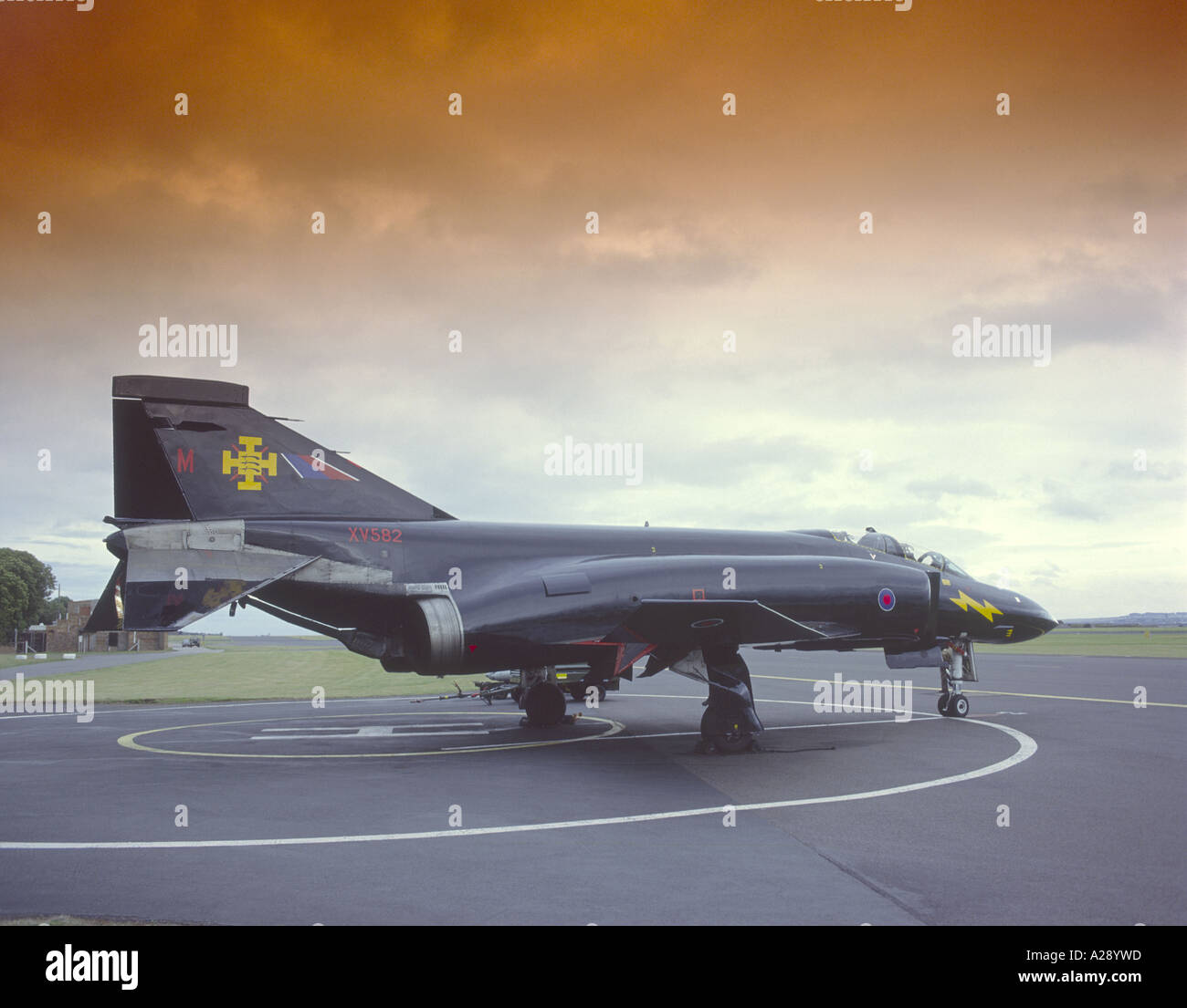 McDonnel Douglas F-4K Phantom 'Black Mike' at RAF Leuchars, Fife.   GAVM 2060-212 Stock Photo