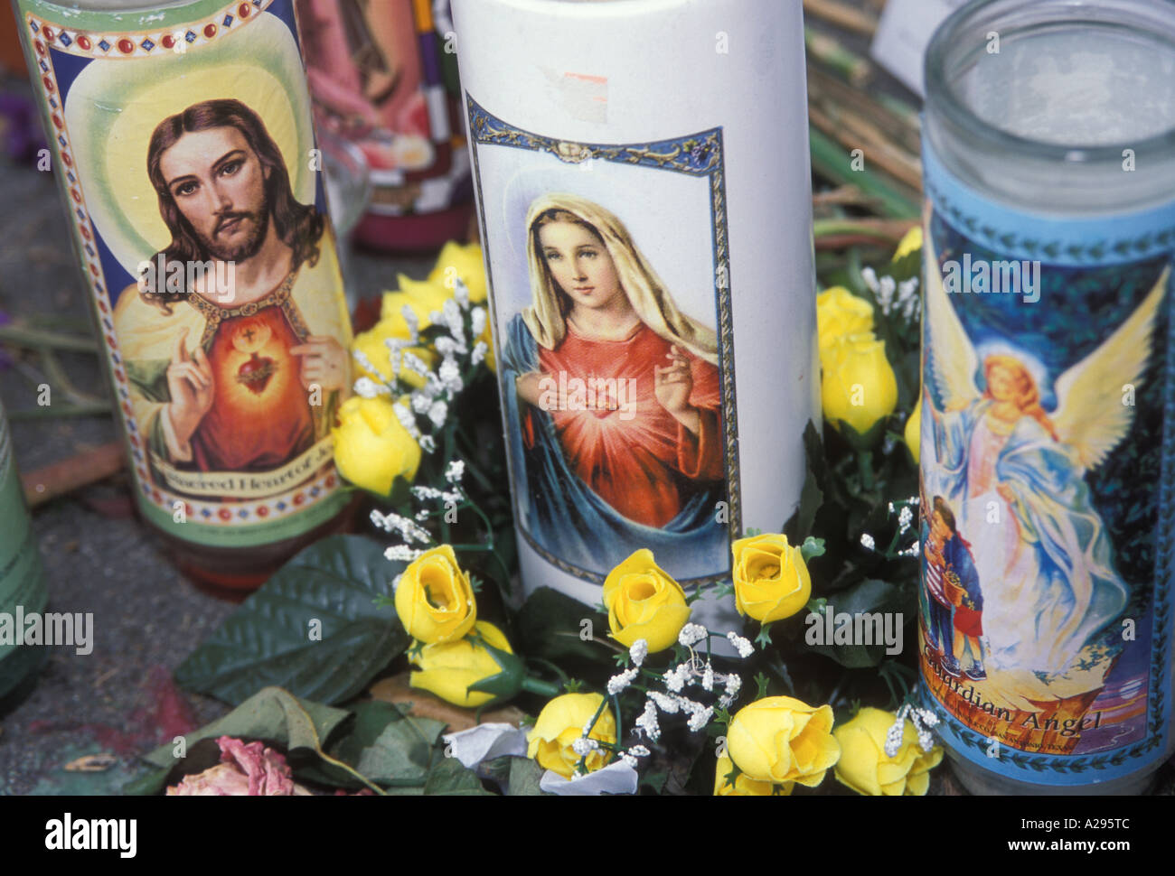 Candle Memorial Chicano Park San Diego CA United States of America Stock Photo