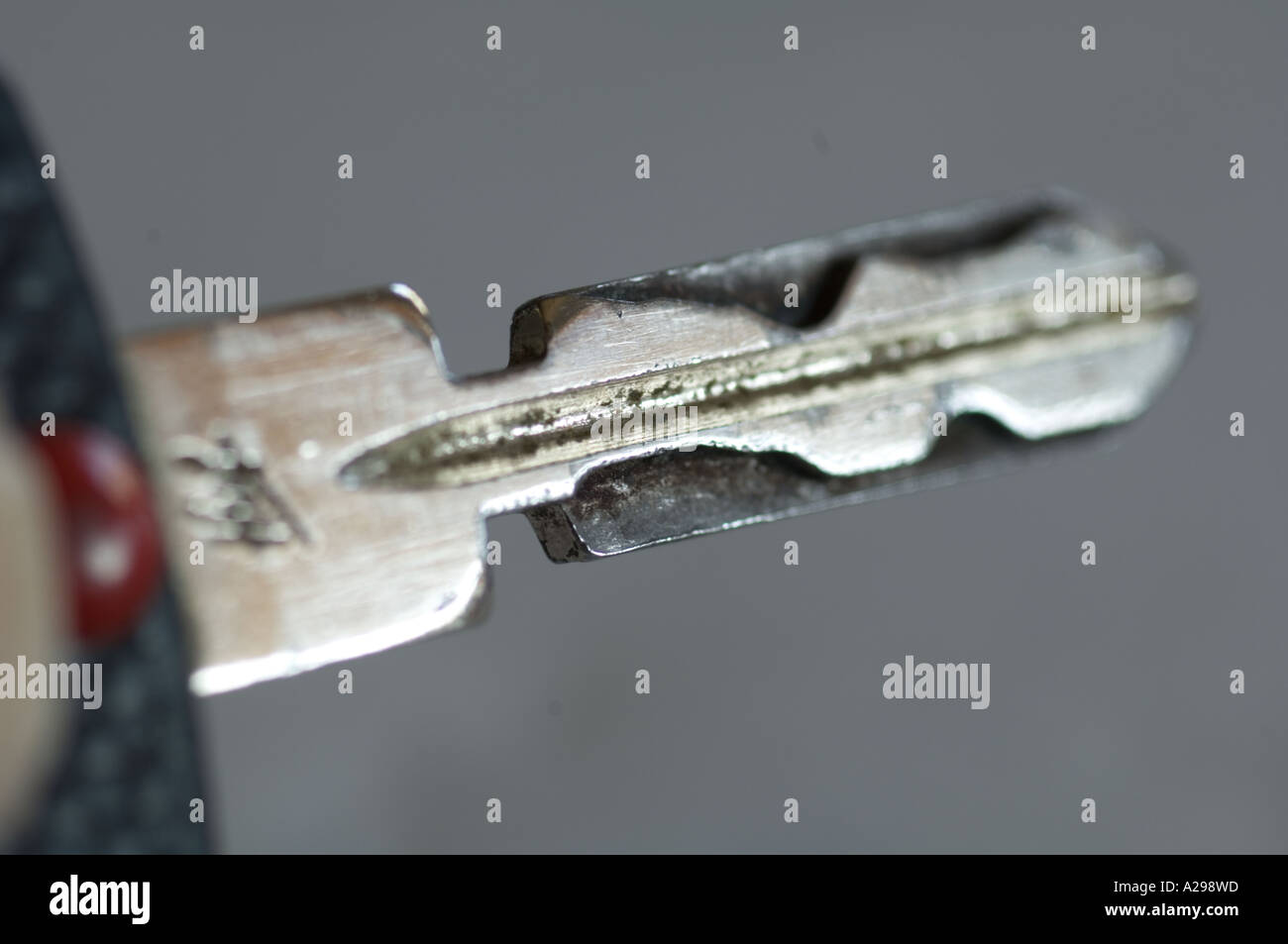 automobile ignition key closeup view Stock Photo