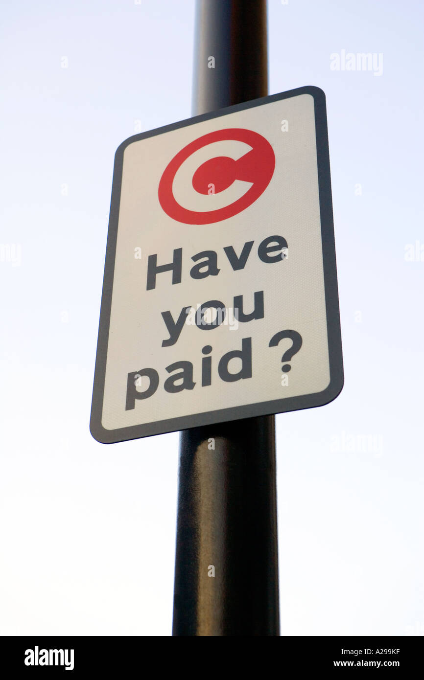 Congestion charge signs hires stock photography and images Alamy