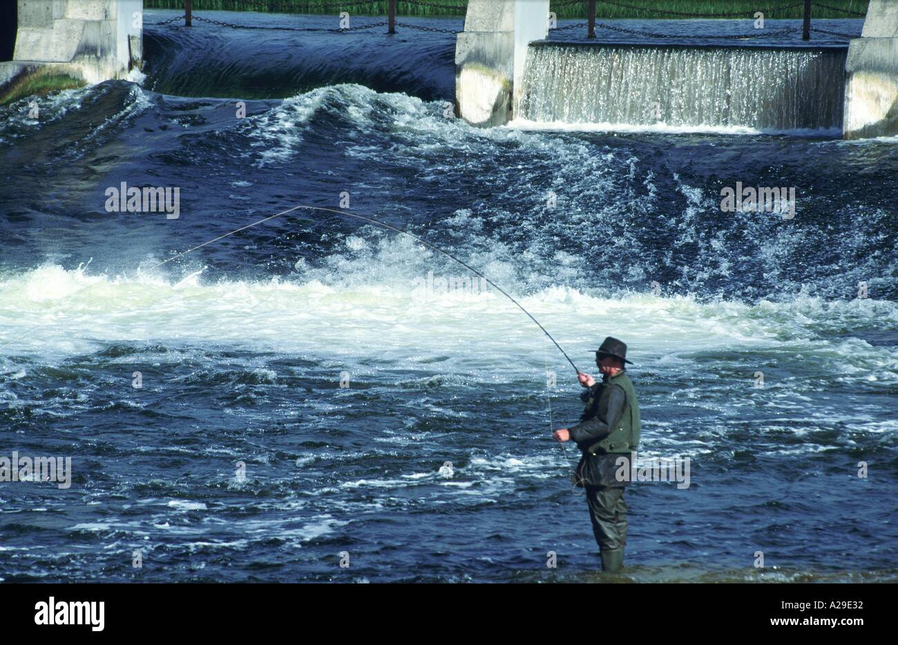 River corrib galway fisherman hi-res stock photography and images - Alamy