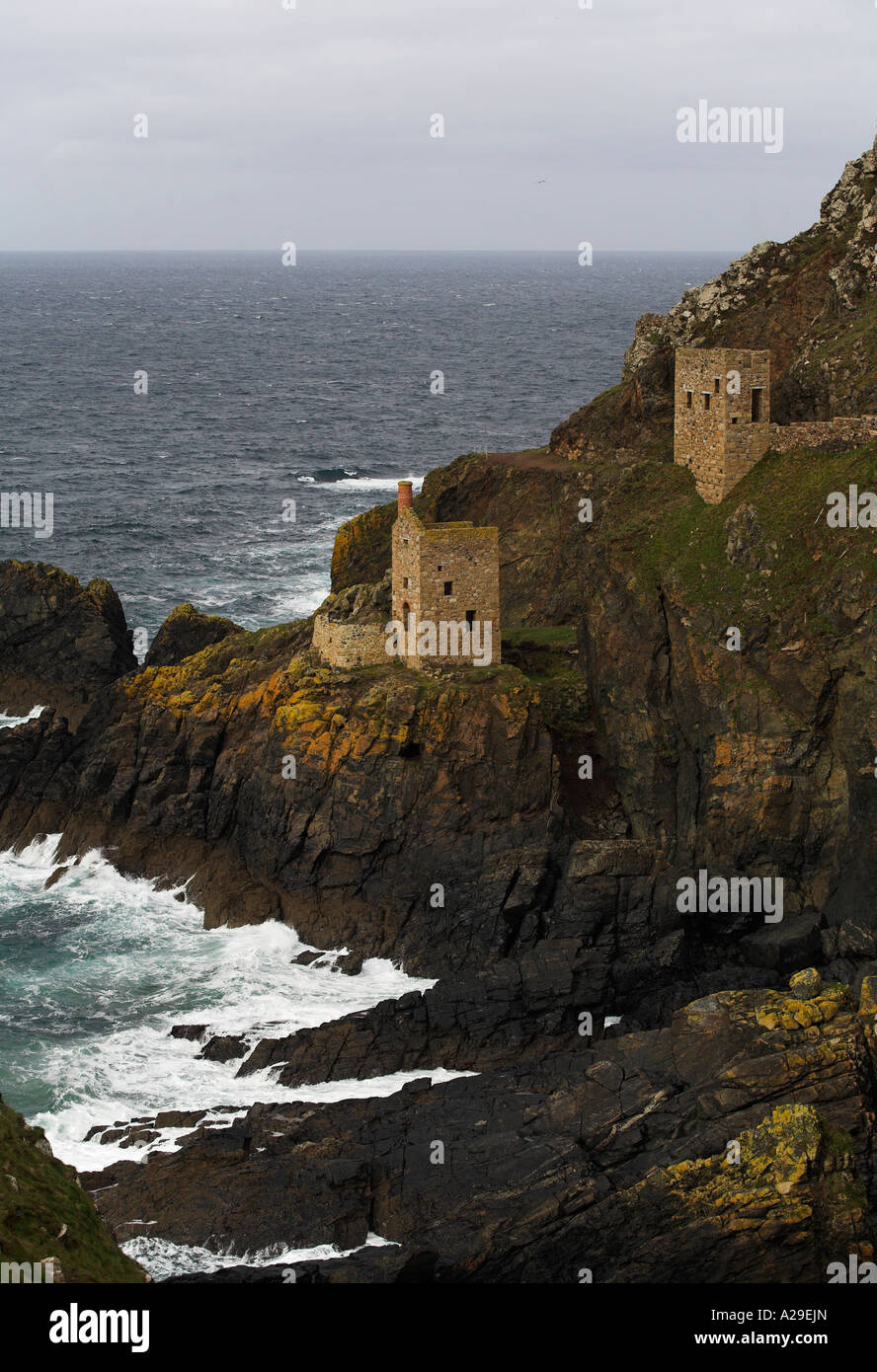 Botallack Tin Mine Crowns Mine Winding Engine House near St Just Lands ...