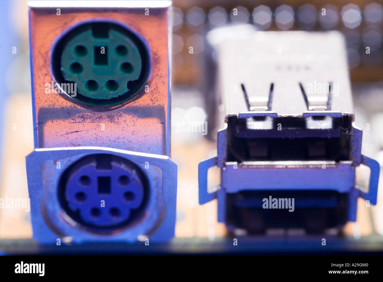 Computer doors and plugs Stock Photo Alamy