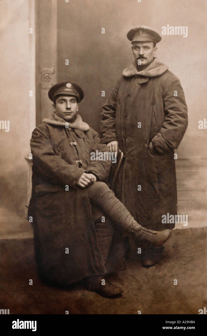 W W 1 Soldiers in Paris pose for their photograph. Stock Photo