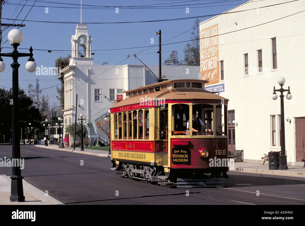 Kelly Park Trolly No 168 San Jose California Streetcar Train Postcard 