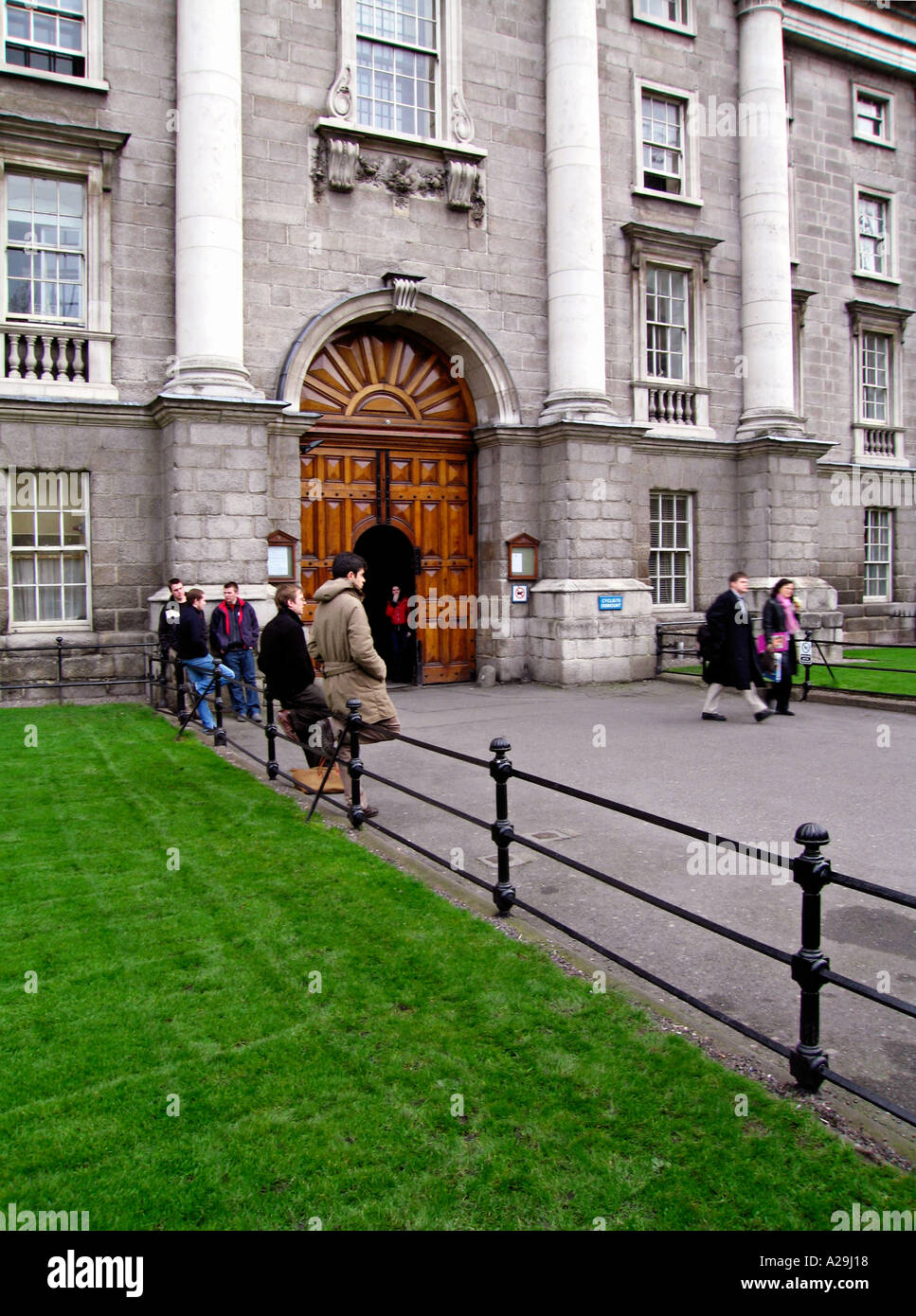 Entrance Gates of Trinity College Dublin Ireland Stock Photo Alamy