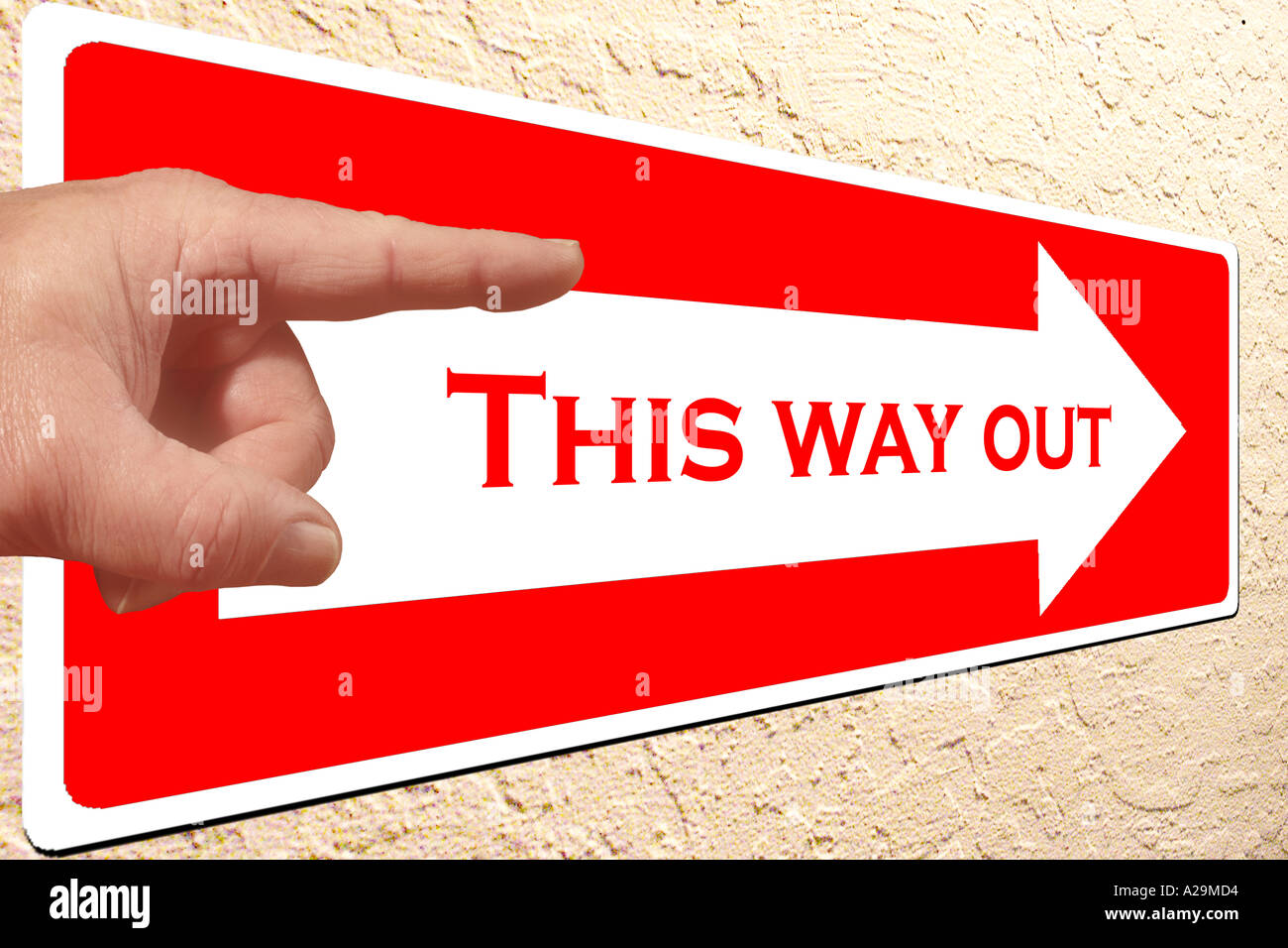 This Way Out Sign