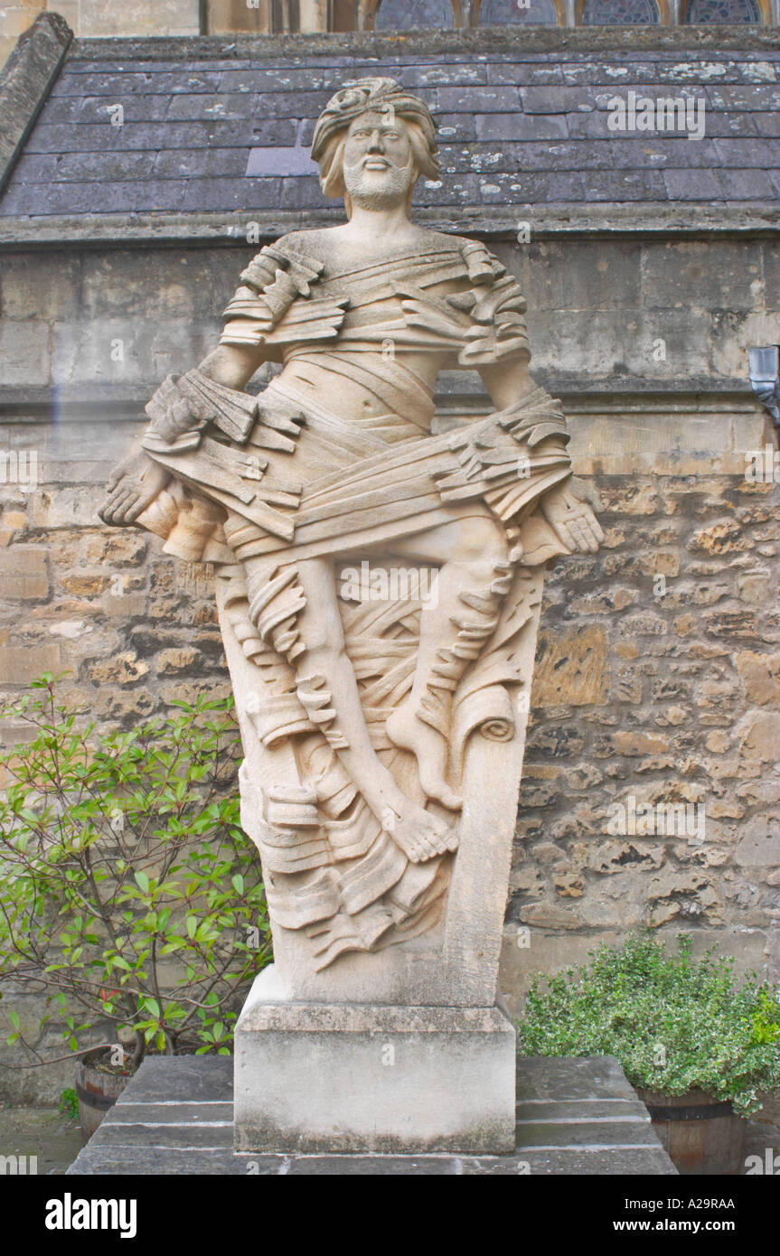 A statue of Jesus rising from the dead Bath Abbey Stock Photo - Alamy