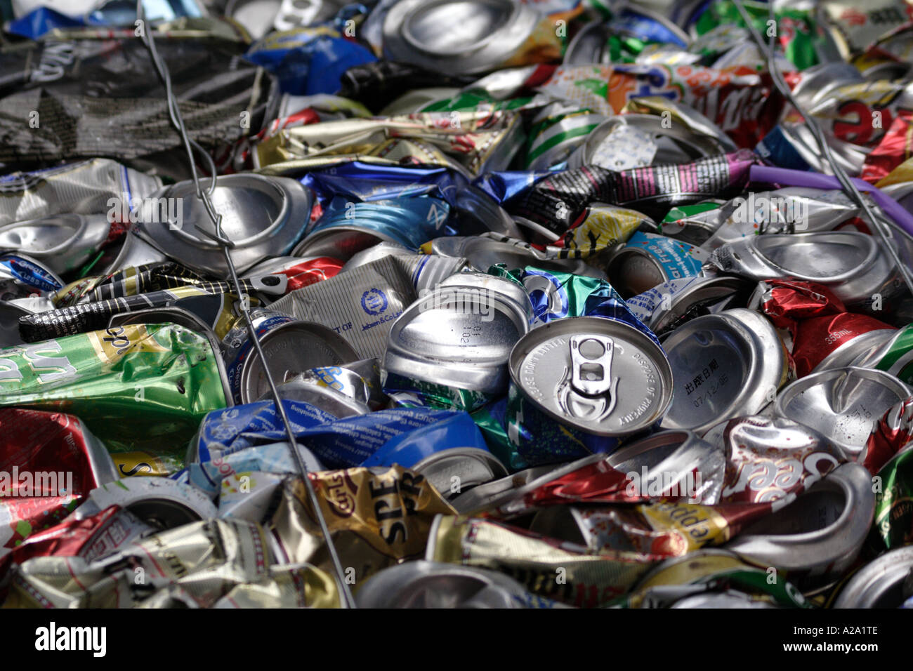 Crushed Aluminum Cans Stock Photos & Crushed Aluminum Cans Stock Images