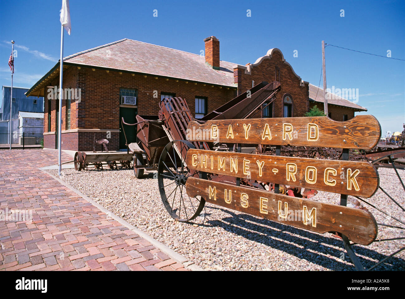 Chimney Rock Museum at Bayard, Nebraska. Stock Photo