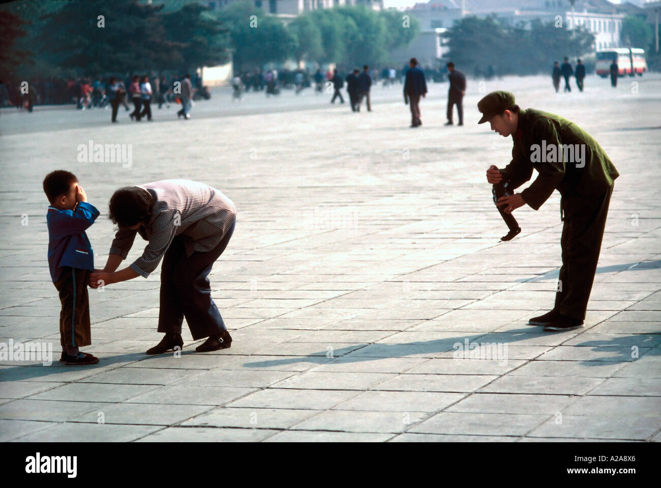 Photographing the little emperor in Tienanmen Square Stock Photo