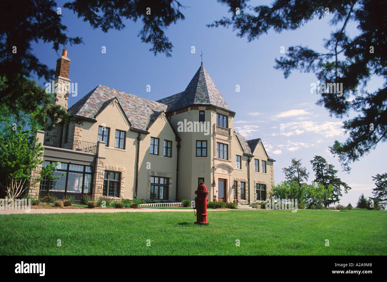 Cedar Crest, the governor's residence in Topeka, Kansas. Stock Photo
