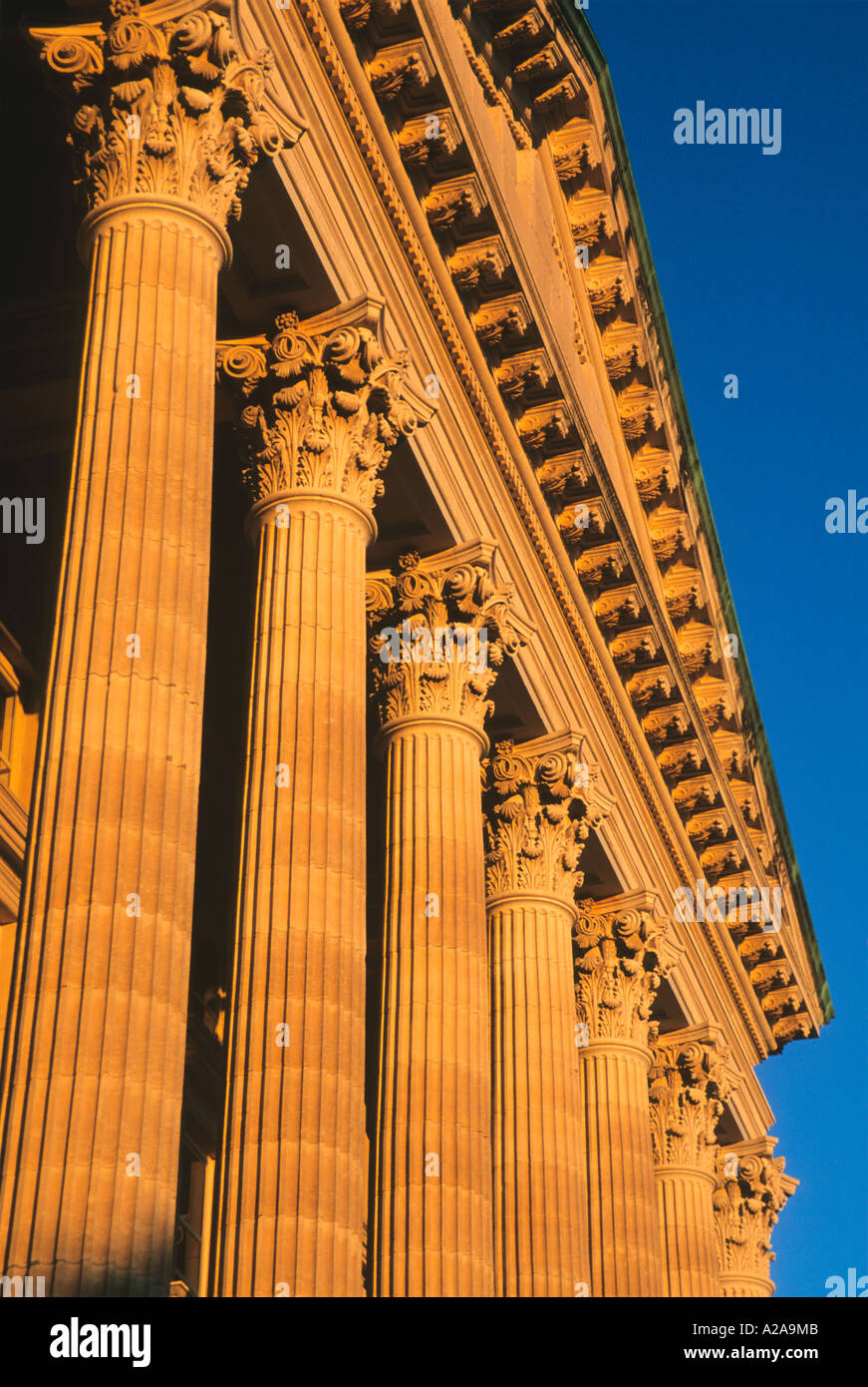 Columns of the State Capitol building in Topeka, Kansas. Stock Photo