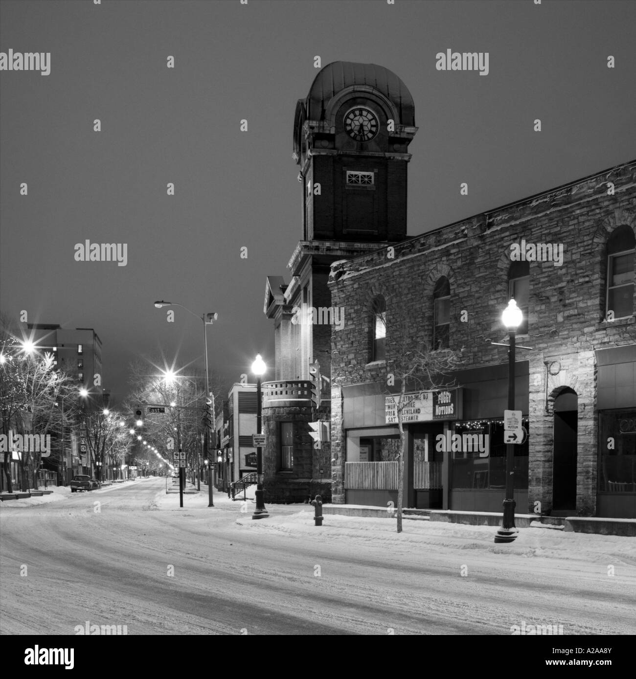 Sault Ste. Marie in winter Stock Photo Alamy