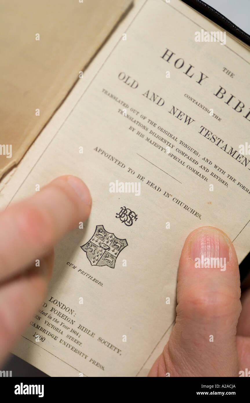 The Holy Bible Stock Photo - Alamy