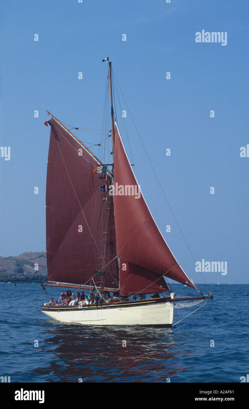 The 1875 Bristol Pilot Cutter Madcap sailing off Howth Dublin Ireland