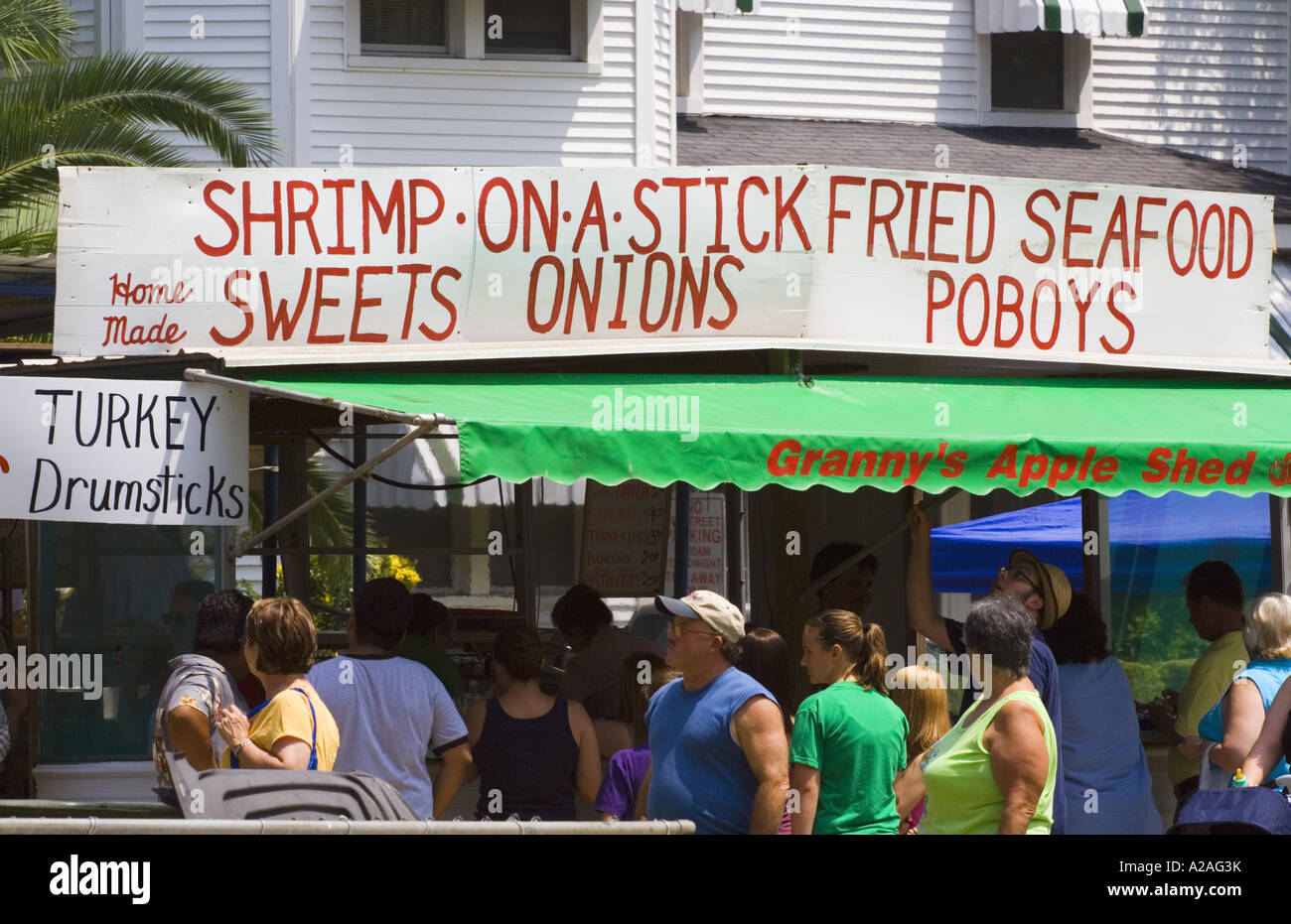 Fast food on sale at Festival Stock Photo