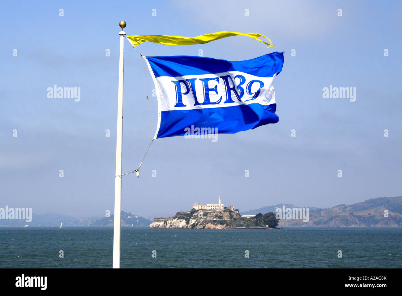 Pier Flag Pier 39 Flag San Francisco bay Stock Photo - Alamy