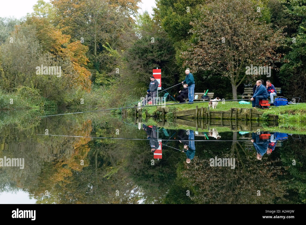 Fishing on the River Great Ouse at Houghton Stock Photo - Alamy