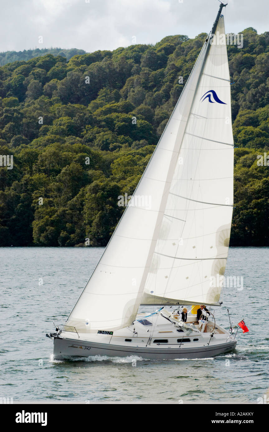 Dinghy sailing Lake Windermere Hanse 342 Stock Photo Alamy
