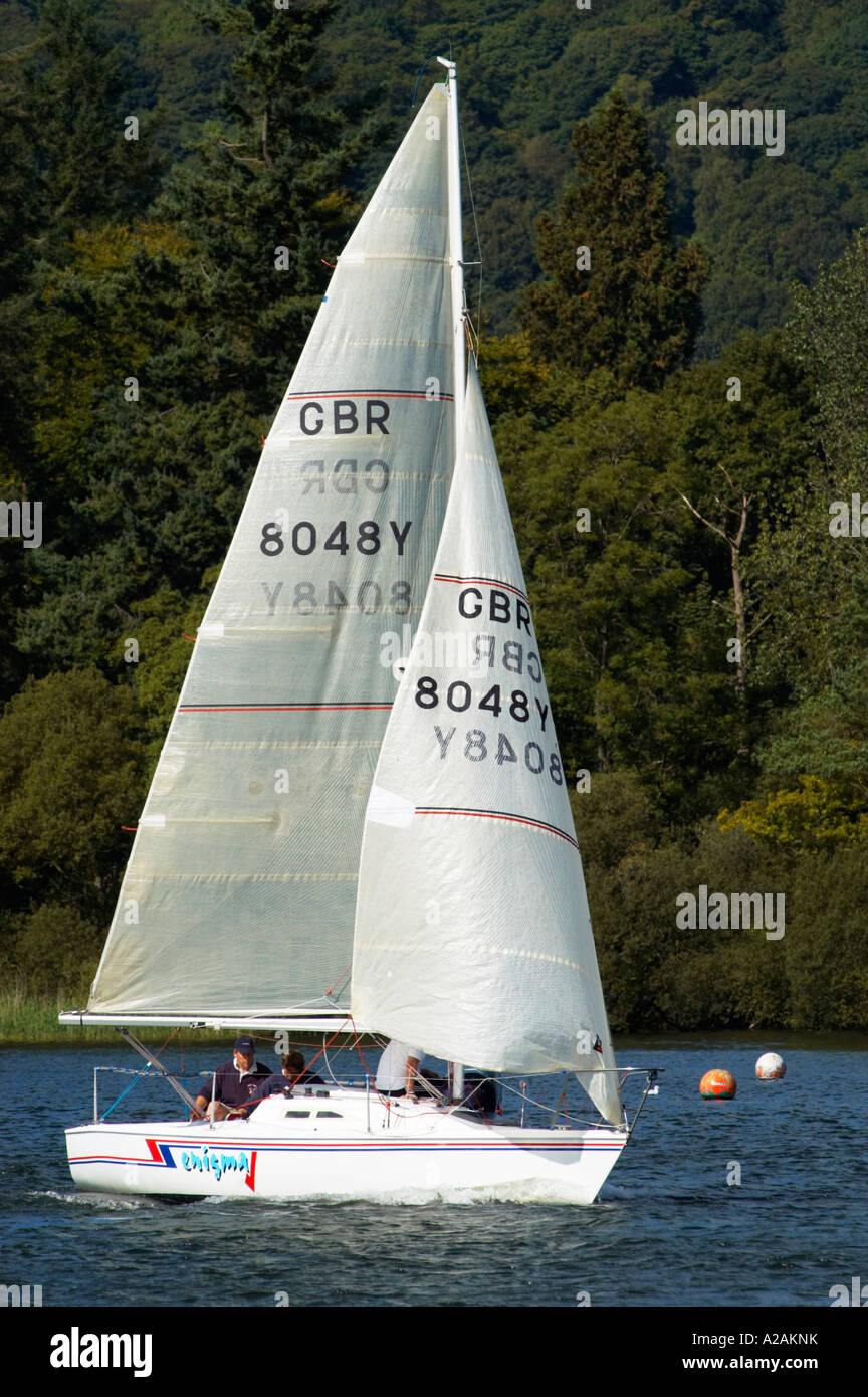 Sailing on Lake Windermere Stock Photo Alamy