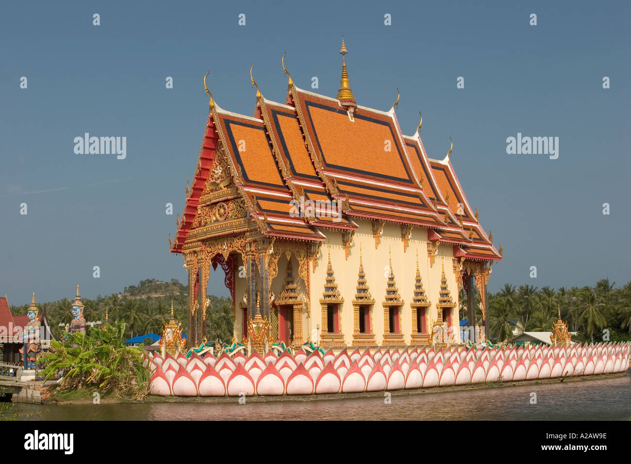 Thailand Ko Samui Religion Buddhism Wat Nuan Naram Stock Photo