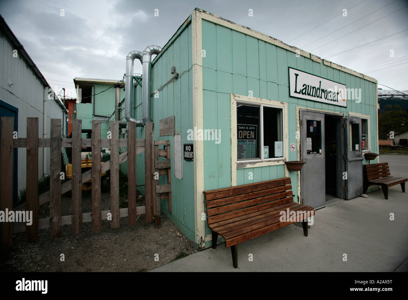 Skagway laundromat, Alaska Stock Photo Alamy