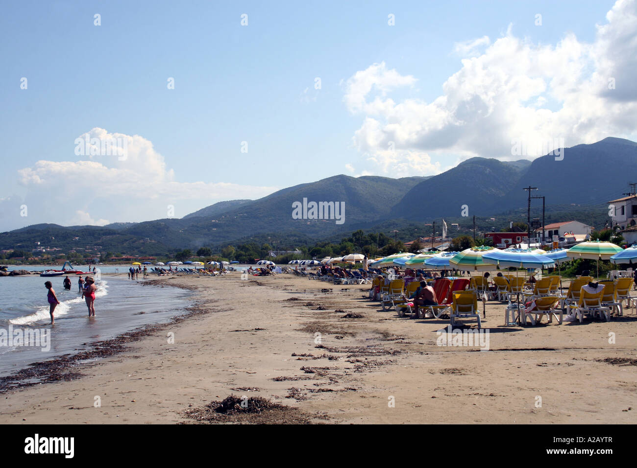 Plaja Roda Corfu THE BEACH AT RODA. NORTH CORFU. GREEK IONIAN ISLAND. EUROPE Stock Photo ...