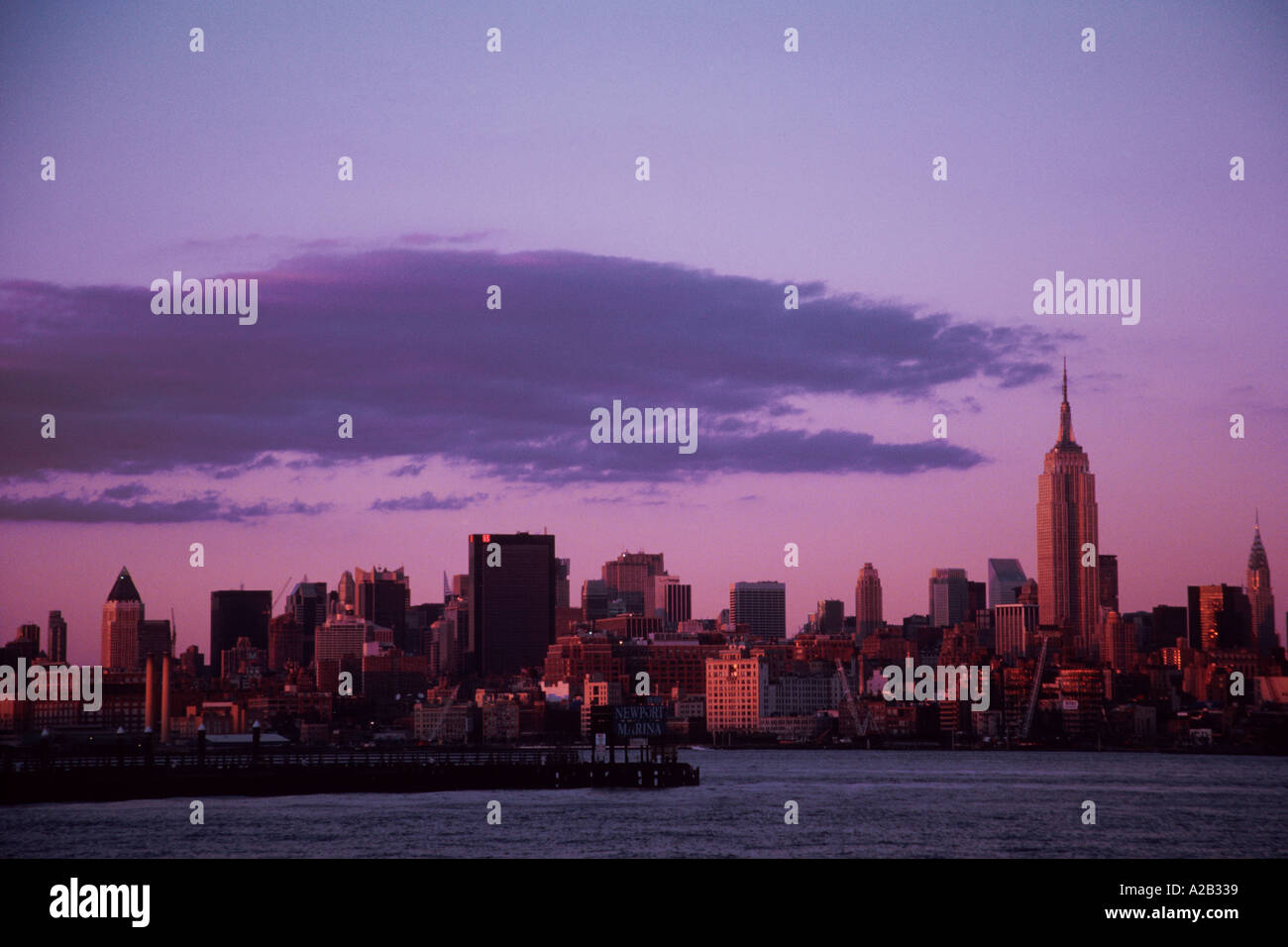 Empire State Building Sunset New York City Stock Photo - Alamy