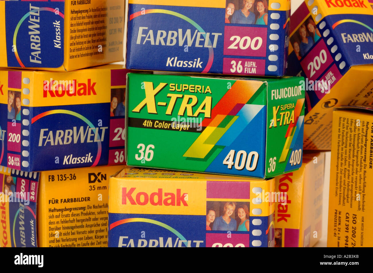 Photo films of Kodak and Fuji Stock Photo Alamy