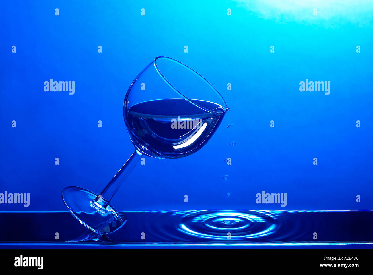 Wine Glass Drip Stock Photo Alamy