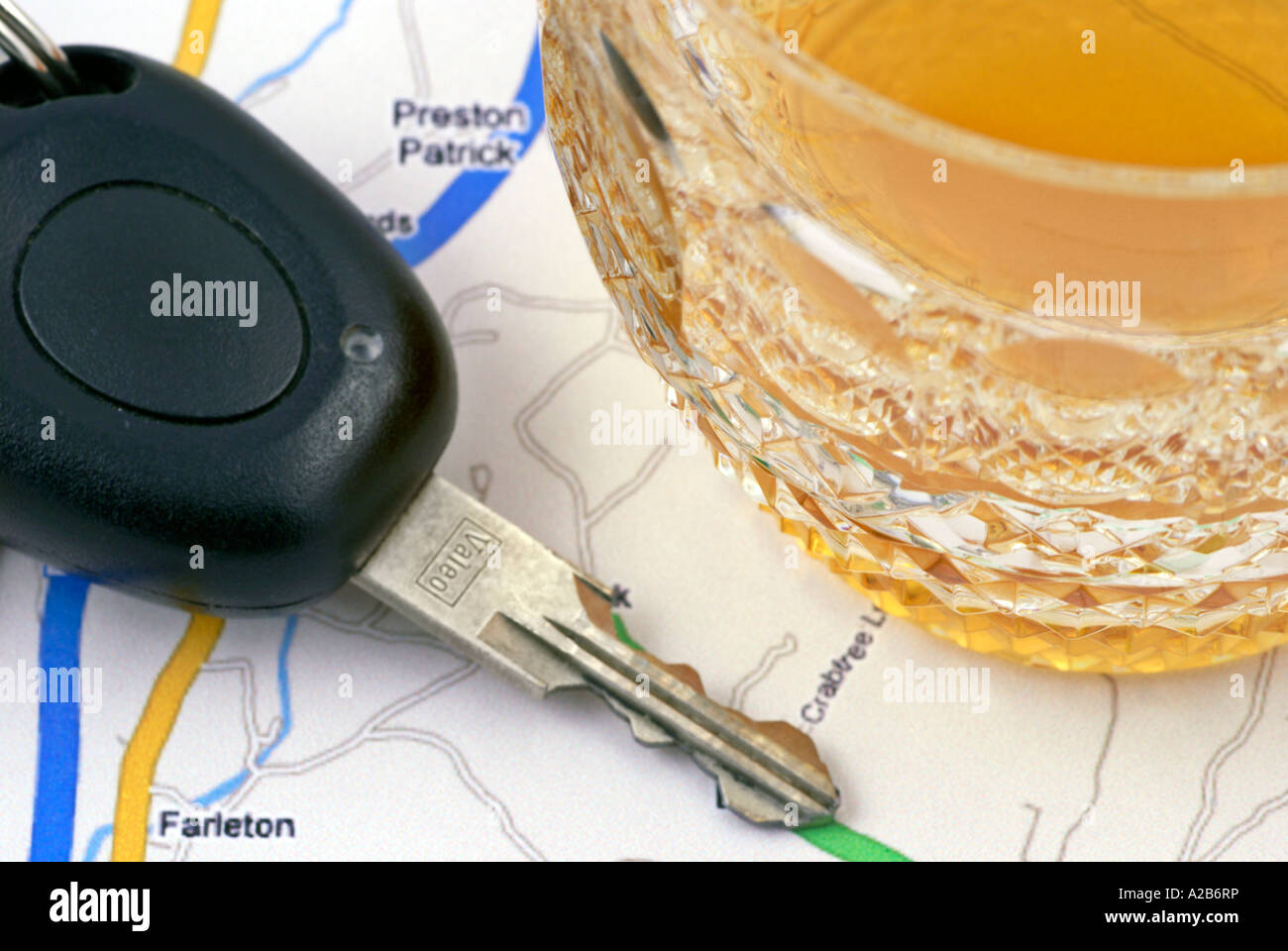 Alcohol and Car Keys Stock Photo