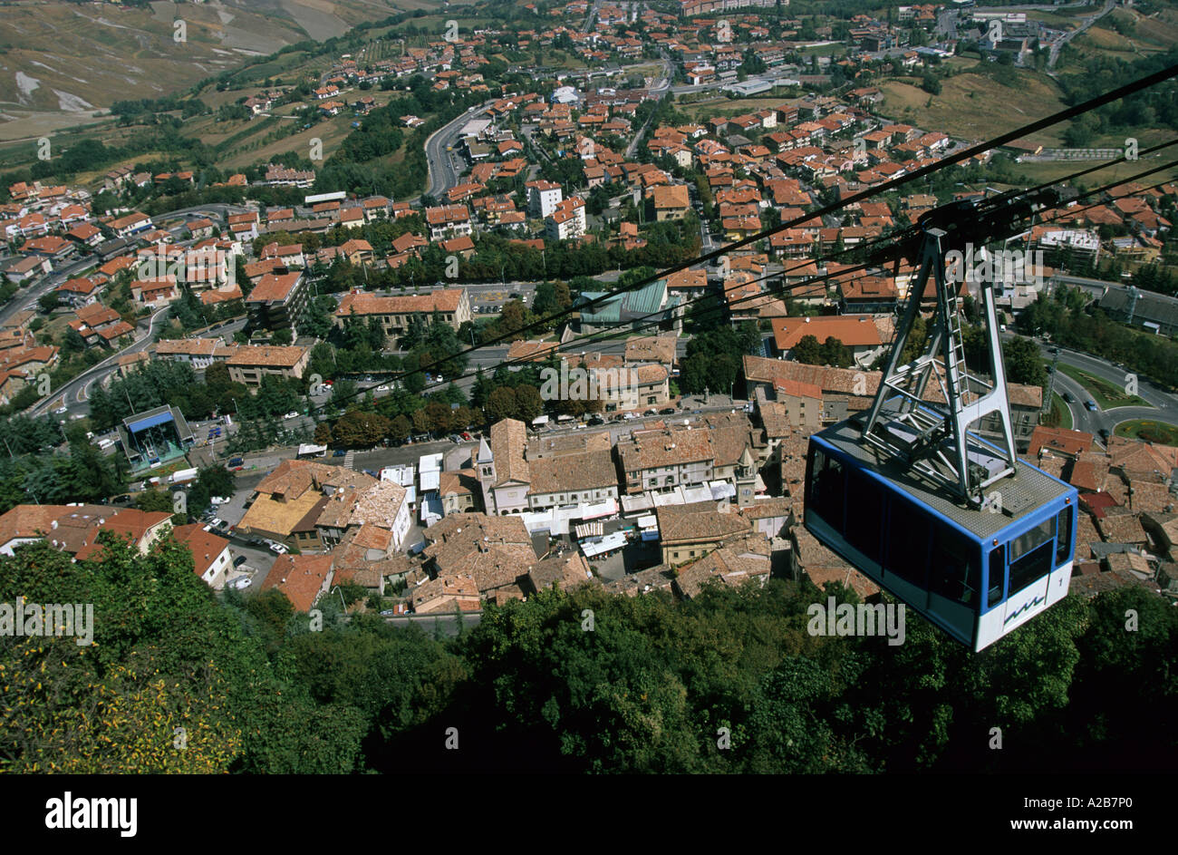 San Marino funicular Stock Photo