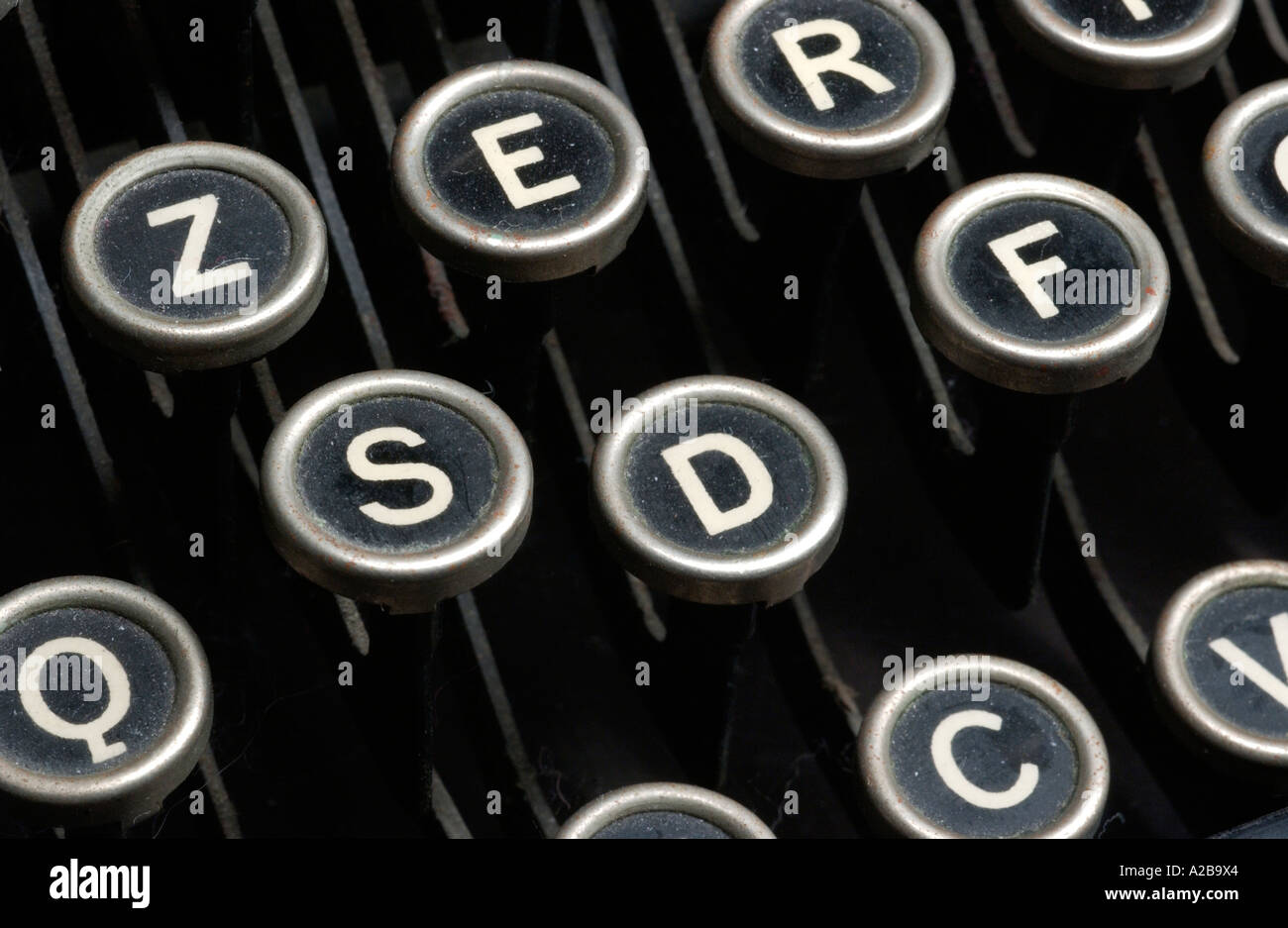 Vintage Typewriter Keyboard Letters Stock Photos & Vintage Typewriter