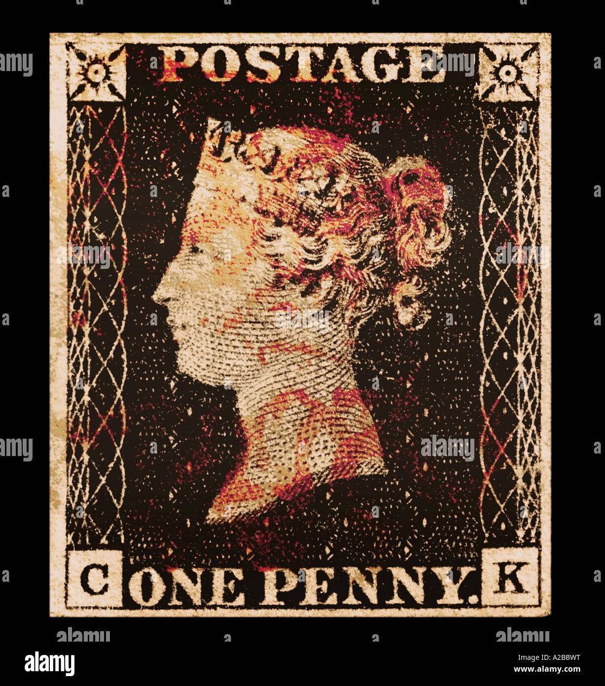 Penny Black Postage Stamp High Resolution Stock Photography and Images - Alamy