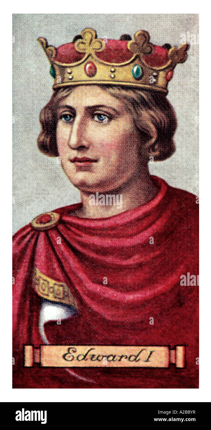 King Edward I one of a set of 50 EDITORIAL USE ONLY Stock Photo