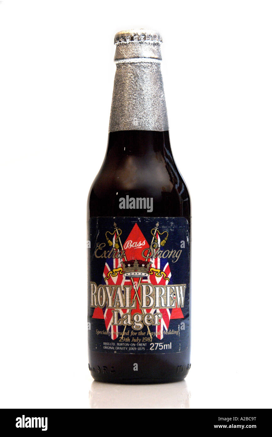 Vintage Bass Lager Bottle Royal Brew 1981 editorial use only Stock