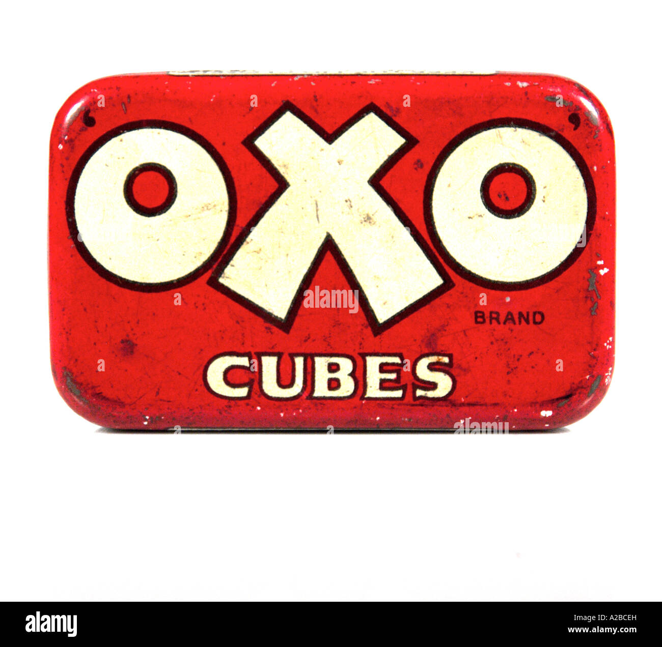 Vintage OXO Cubes Tin Isolated on White Background. Editorial Photo - Image  of dried, kingdom: 143441186