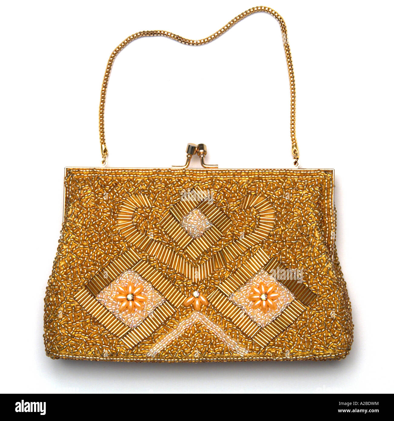 An old vintage beaded handbag Stock Photo Alamy