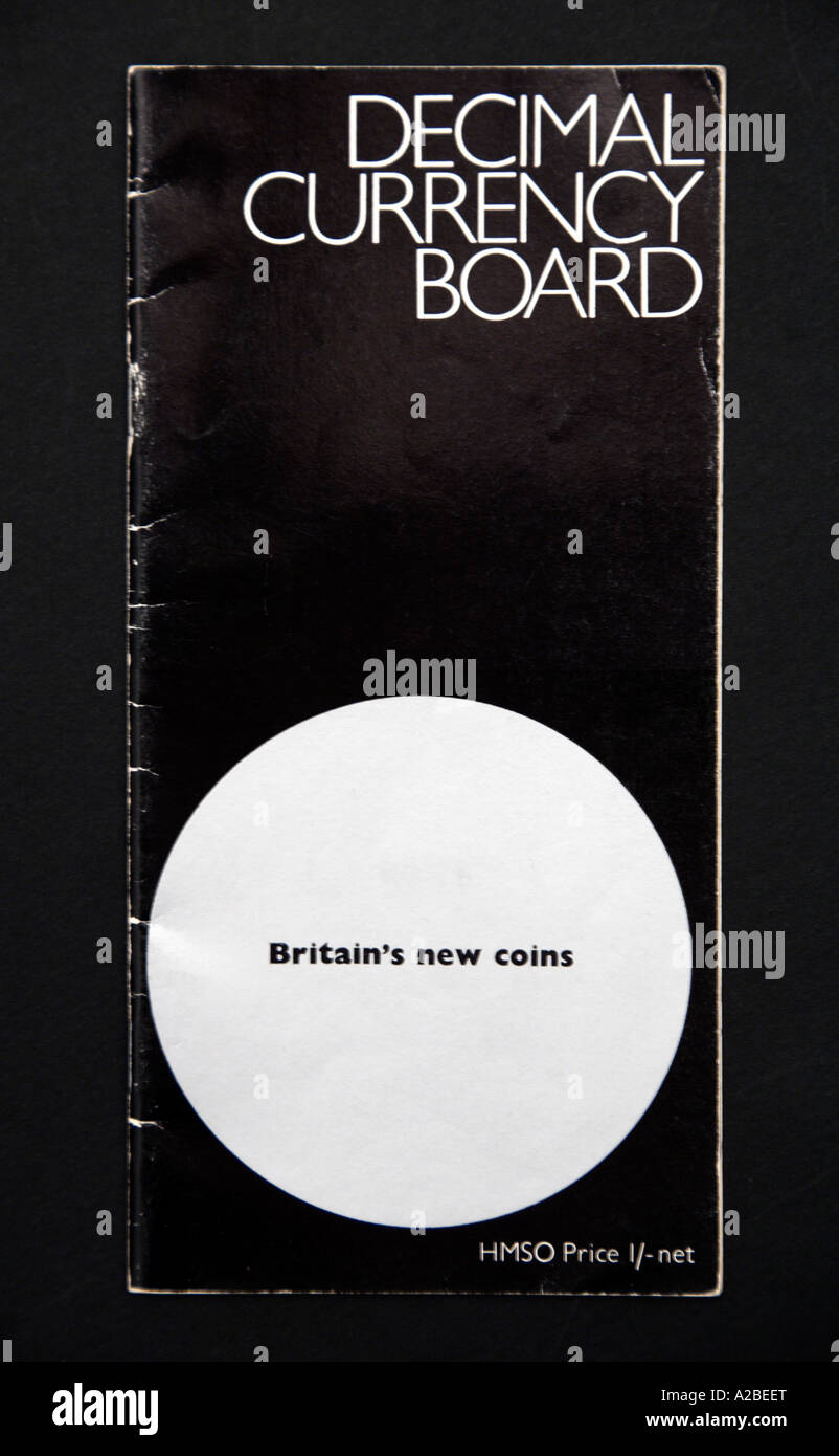 Decimal Currency Board Booklet 1968 for editorial use only Stock Photo