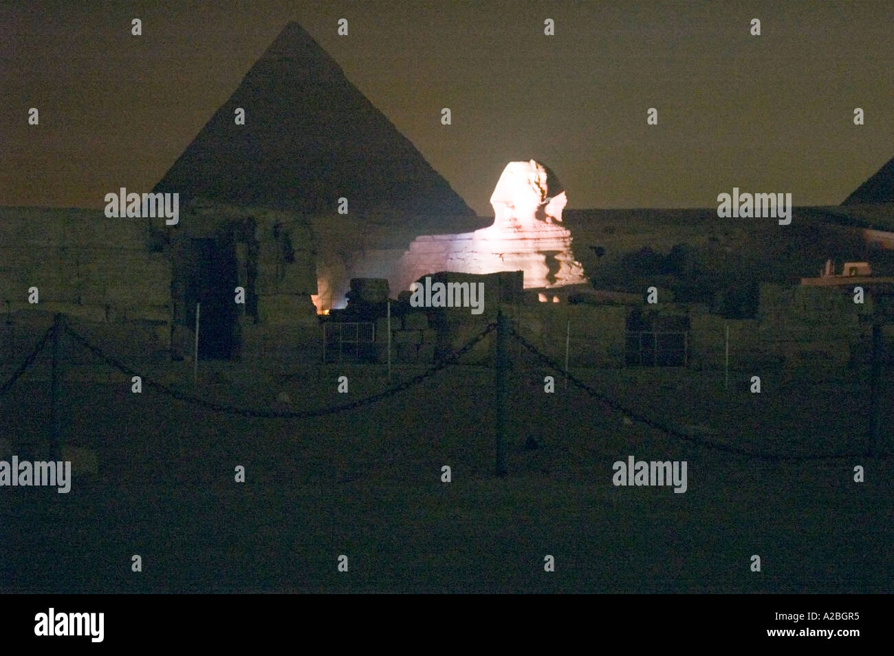 Light and Sound show of the Great Pyramids and Sphinx at Giza, Cairo ...