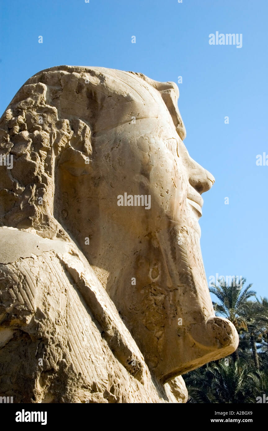 The Alabaster Sphinx, in the ruined ancient city of Memphis near the