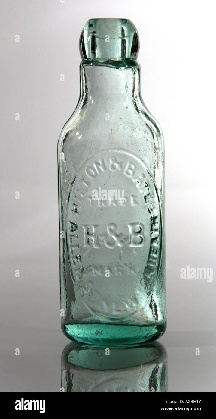 Old Vintage Half Pint Beer Bottle Stock Photo
