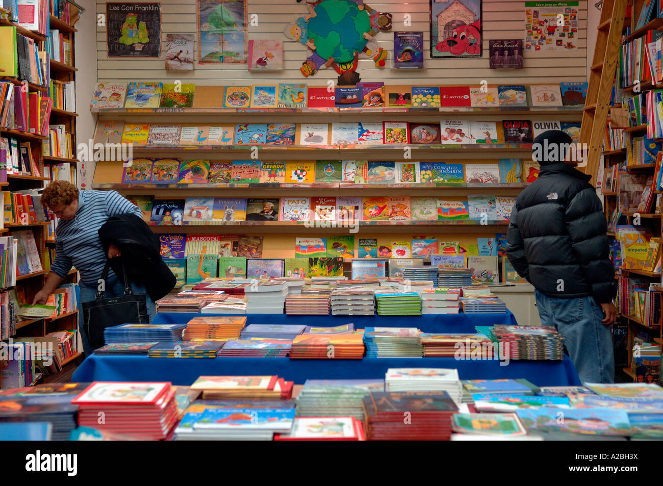 Lectorum Spanish bookstore in Greenwich Village in New York City Stock