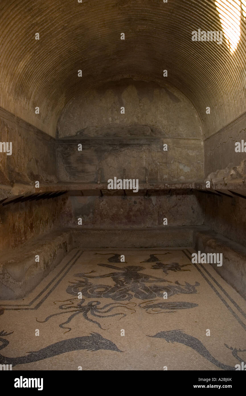 Mens Bath, Herculaneum, Italy Stock Photo