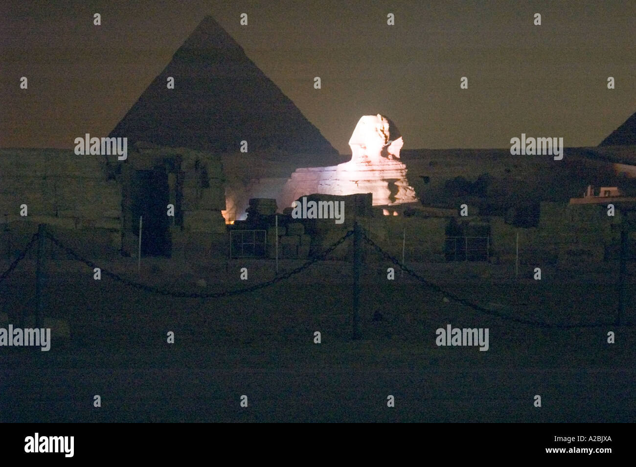 Light and Sound show of the Great Pyramids and Sphinx at Giza, Cairo ...